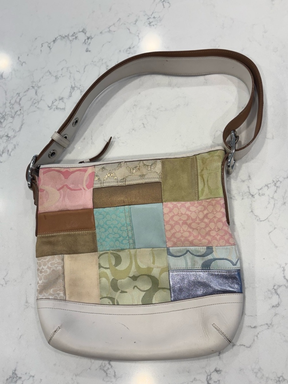 Coach Pastel Vintage Patchwork Shoulder Bag Y2K